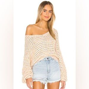 EUC Free People Coconut Beige And White Sweater Small S